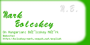 mark bolcskey business card